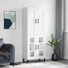 vidaXL Skř&iacute;ň highboard b&iacute;l&aacute; 69,5 x 34 x 180 cm kompozitn&iacute; dřevo