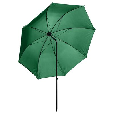 vidaXL Rybářský deštník zelený 240 x 210 cm