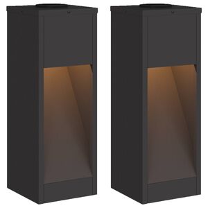 vidaXL Sol&aacute;rn&iacute; LED osvětlen&iacute; cesty 2 ks Tepl&aacute; b&iacute;l&aacute; 18 x 18 x 50 cm