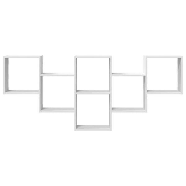 vidaXL N&aacute;stěnn&aacute; police b&iacute;l&aacute; 159 x 18 x 66 cm kompozitn&iacute; dřevo