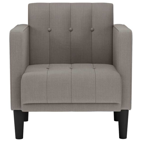 vidaXL Rozkl&aacute;dac&iacute; křeslo s područkami, taupe, 53 cm, l&aacute;tka