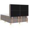 vidaXL Postel s boxspringem s LED p&aacute;sky Taupe 160 x 200 cm textil