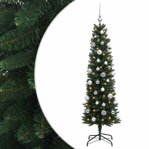 vidaXL &Scaron;t&iacute;hl&yacute; uměl&yacute; v&aacute;nočn&iacute; stromek s v&aacute;nočn&iacute;mi koulemi 120 cm 150 LED