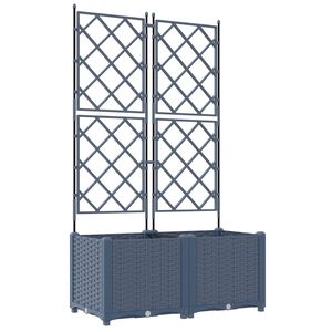 vidaXL Zahradn&iacute; pěstebn&iacute;k 2 pcs &Scaron;ed&yacute; 80 x 40 x 143 cm Plast