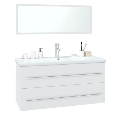 vidaXL Sada koupelnového nábytku bílá kompozitní dřevo