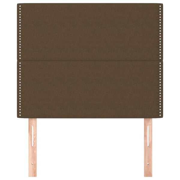 vidaXL Čelo postele tmavě hněd&eacute; 90x5x118/128 cm l&aacute;tkov&eacute;