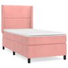 vidaXL Box spring postel s matrac&iacute; růžov&aacute; 80 x 200 cm samet