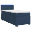vidaXL Box spring postel s matrac&iacute; a LED Modr&aacute; 100 x 200 cm Textil