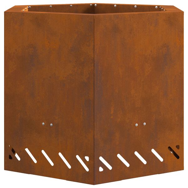 vidaXL Bezemisn&yacute; gril Hněd&aacute; 58 x 58 x 51 cm Ocel