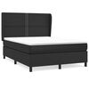 vidaXL Box spring postel s matrac&iacute; čern&aacute; 140 x 190 cm uměl&aacute; kůže