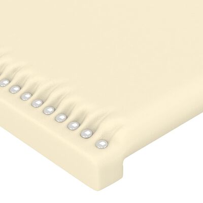 vidaXL Čelo postele krémové 80 x 5 x 78/88 cm umělá kůže