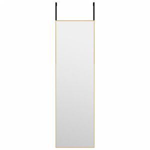 vidaXL Zrcadlo na dveře zlat&eacute; 30 x 100 cm sklo a hlin&iacute;k
