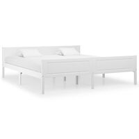 vidaXL Rám postele masivní borové dřevo bílý 180 x 200 cm