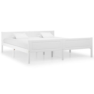 vidaXL Rám postele masivní borové dřevo bílý 180 x 200 cm