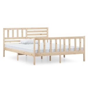 vidaXL R&aacute;m postele 120 x 190 cm Small Double masivn&iacute; dřevo