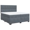 vidaXL Box spring postel s matrac&iacute; tmavě &scaron;ed&aacute; 200x200 cm samet