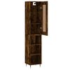 vidaXL Skř&iacute;ň highboard kouřov&yacute; dub 34,5 x 34 x 180 cm kompozitn&iacute; dřevo