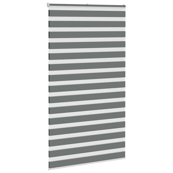 vidaXL Zebra roleta tmavě &scaron;ed&aacute; 125x200cm &scaron;&iacute;řka l&aacute;tky 120,9cm polyester