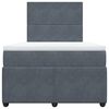 vidaXL Box spring postel s matrac&iacute; tmavě &scaron;ed&aacute; 120 x 200 cm samet