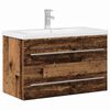 vidaXL Skř&iacute;ňka pod umyvadlo se z&aacute;suvkou Star&eacute; dřevo 80 x 38,5 x 48 cm