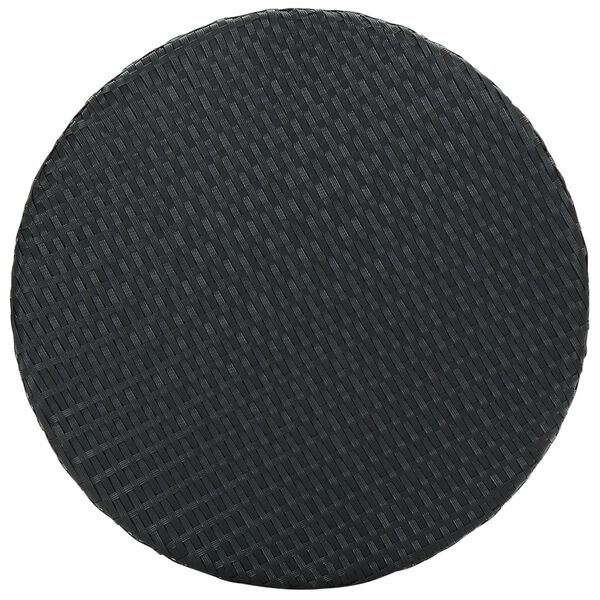 vidaXL Zahradní stůl černý 60,5 x 106 cm polyratan