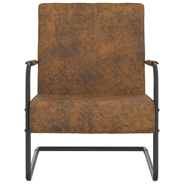 vidaXL Konzolov&aacute; židle hněd&aacute; textil