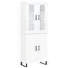 vidaXL Skř&iacute;ň highboard b&iacute;l&aacute; 69,5 x 34 x 180 cm kompozitn&iacute; dřevo