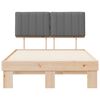 vidaXL R&aacute;m postele s čalouněn&yacute;m čelem s čelo Světle &scaron;ed&aacute; 120 x 190 cm