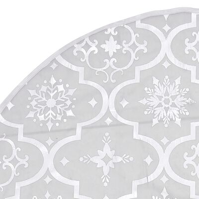 vidaXL Luxusní podložka pod vánoční stromek s punčochou bílá 122 cm