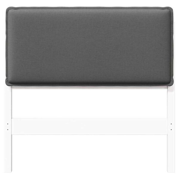 vidaXL Čalouněn&eacute; čelo postele s čelo B&iacute;l&aacute; a světl&aacute; &scaron;ed&aacute; 100 cm