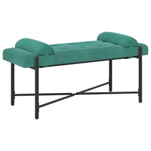 vidaXL Lavice s knofl&iacute;ky a pol&scaron;t&aacute;ři Tyrkysov&aacute; 110 x 40 x 46 cm Samet