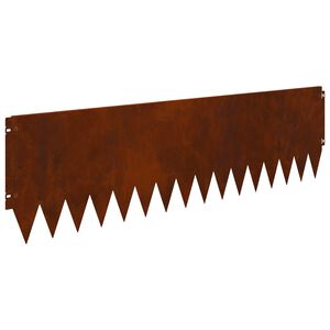 vidaXL Okraj tr&aacute;vn&iacute;ku 10 ks 103 x 30 cm Ocel Rezav&aacute;
