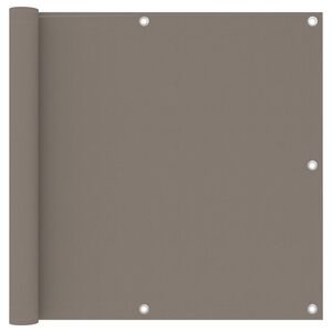 vidaXL Balk&oacute;nov&aacute; z&aacute;stěna taupe 90 x 500 cm oxfordsk&aacute; l&aacute;tka