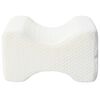 vidaXL Knee Pillow B&iacute;l&yacute; Paměťov&aacute; pěna a polyester 26 x 21,5 x 15 cm