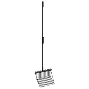 vidaXL Vidle s 18 hroty čern&eacute; ocel