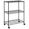 vidaXL 3patrov&yacute; &uacute;ložn&yacute; reg&aacute;l na kolečk&aacute;ch 60 x 35 x 81 cm čern&yacute; 150 kg