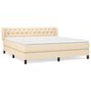 vidaXL Box spring postel s matrac&iacute; kr&eacute;mov&aacute; 160x200 cm textil