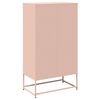 vidaXL Skříň highboard růžová 68x39x123 cm ocel