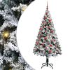 vidaXL Uměl&yacute; v&aacute;nočn&iacute; stromeček B&iacute;l&aacute; 150 cm PVC, ocel a plast