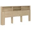 vidaXL Čelo postele s &uacute;ložn&yacute;m prostorem dub sonoma 220x19x101,5 cm