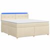 vidaXL Postel boxspring s matrac&iacute; s čelo Kr&eacute;mov&aacute; 140 x 190 cm Textil
