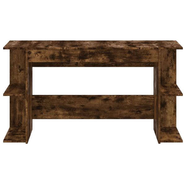 vidaXL Psací stůl kouřový dub 140 x 50 x 75 cm kompozitní dřevo