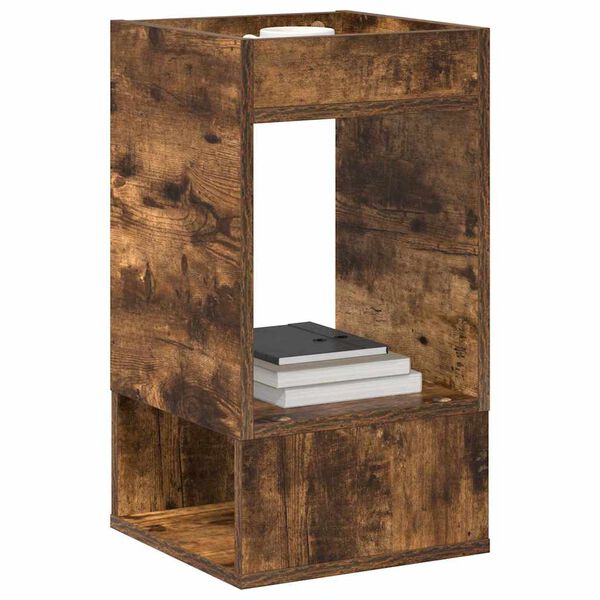 vidaXL Odkl&aacute;dac&iacute; stolek Kouřov&yacute; dub 30 x 30 x 56 cm kompozitn&iacute; dřevo