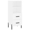 vidaXL Skř&iacute;ň highboard b&iacute;l&aacute; 34,5 x 34 x 180 cm kompozitn&iacute; dřevo