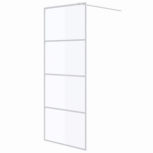 vidaXL Sprchov&aacute; z&aacute;stěna walk-in b&iacute;l&aacute; 80 x 195 cm čir&eacute; ESG sklo