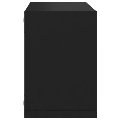 vidaXL Nástěnné police kostky 6 ks černé 22 x 15 x 22 cm