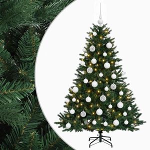 vidaXL Uměl&yacute; v&aacute;nočn&iacute; stromek s v&aacute;nočn&iacute;mi koulemi 120 cm 150 LED