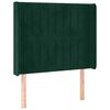 vidaXL Čelo postele typu u&scaron;&aacute;k tmavě zelen&eacute; 83x16x118/128 cm samet