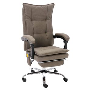 vidaXL Mas&aacute;žn&iacute; kancel&aacute;řsk&aacute; židle taupe textil