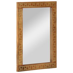 vidaXL Koupelnov&eacute; zrcadlo 50 x 70 x 2,5 cm masivn&iacute; mangovn&iacute;k a sklo